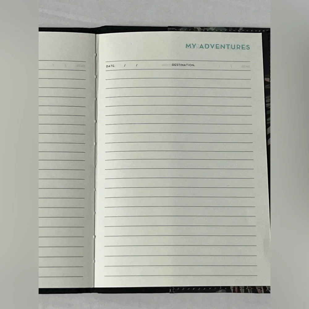 Typo Travel Journal with zipper side pocket NWT